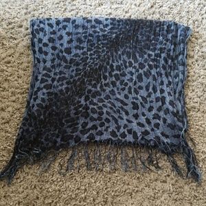 COPY - Womens fashion scarf blue leopard print